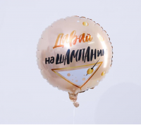 Шар (18"/45 см) Круг, Давай наШампаним, Розовое золото, 1 шт.