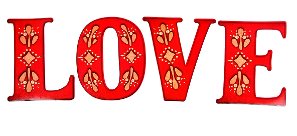 Буквы для фото (15*19 см), "LOVE", красный, 1 шт.