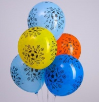 Шар (12"/30см) Футбольный мяч, 5 шт.