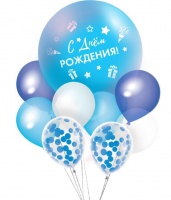 700 (7) Набор для украшения праздника, "День Рождения" мальчик, 1шт.