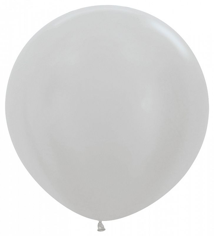 Шар (24"/61см) Серебро (481), Перламутр, 1шт.