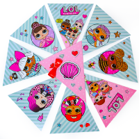 Гирлянда-флажки (240см), Кукла Лол, 1 шт.