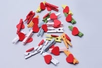 Прищепка (3,5*1,5см), Сердца, 1 шт.