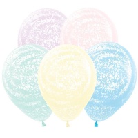 Шар (12"/30см) Морозное граффити, Ассорти пастель, макарунс 5 ст., 50 шт.