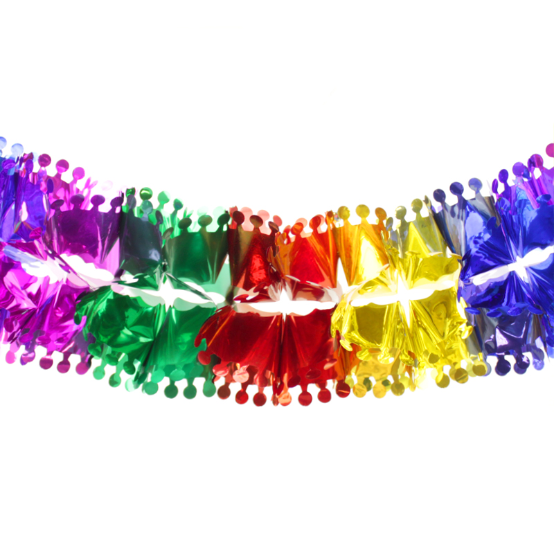 Фольгированная гирлянда (d -17,5см), "Орнамент", 20 звеньев, 1 шт.