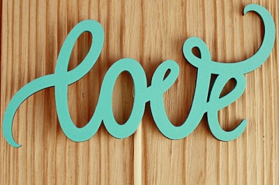 Топпер "Love" (11,5*28) МДФ 3мм, окрашен. на шпажке, Тиффани, 1 шт.