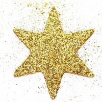 Фигура из пенопласта (10см) Звезда, Золото, Металлик, 1 шт.