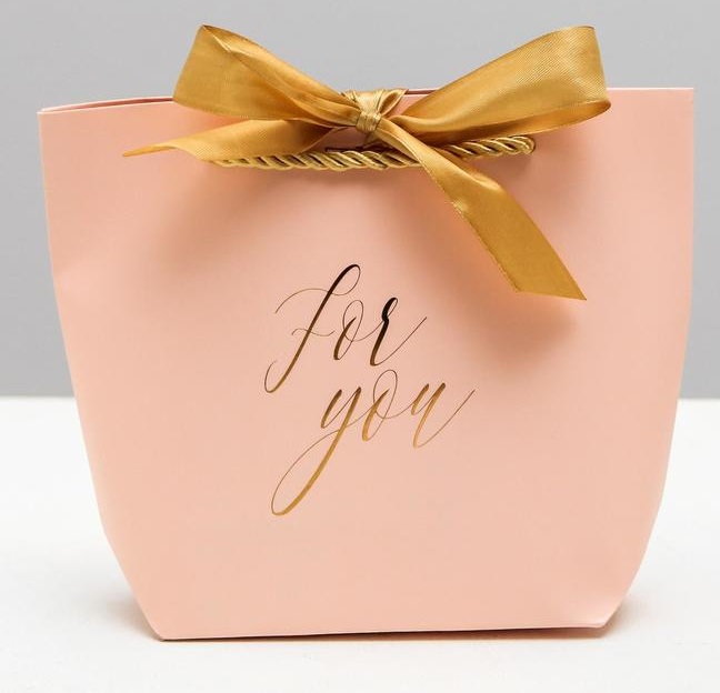 Пакет подарочный (21*7*17 см) For you, 1 шт.