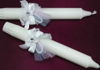 Свечи родителям "Торжественный день" (19см), Розово-голубой, 2 шт.