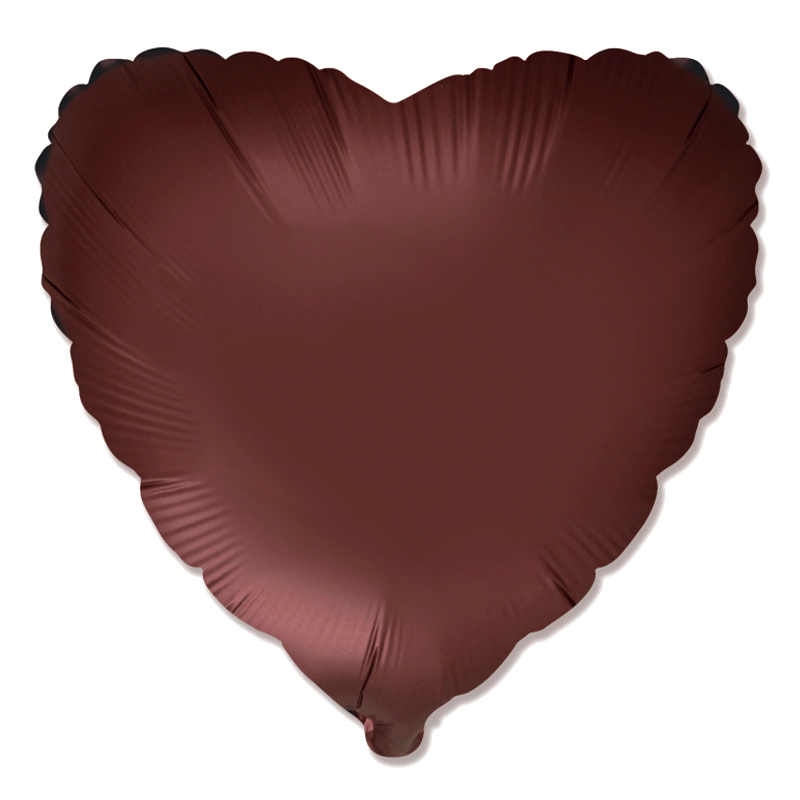 Шар (18''/46см) Сердце, Ройбуш, Сатин, 1 шт.