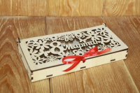 Купюрница (18,5*9*3 см), "8 марта" с цветами, Неокрашенный,1 шт.