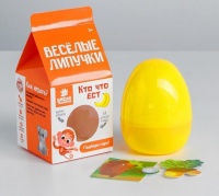 Игрушка развивающая "Весёлые липучки. Кто что ест", в яйце, 1 шт. 