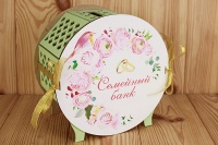 Семейный банк "Весеннее настроение" (22*13*22) МДФ 3мм, Салатовый, 1 шт.