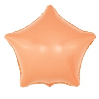 Шар (18''/46 см) Звезда, Макарунс, Оранжевый, 1 шт.