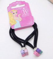 Резинка для волос (1см), "Радужка", кубики, Микс, набор 2 шт.