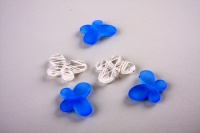 122931.750 Декоративные бусины (3*2,2см), Мотылек, синие ассорти, 10 шт.