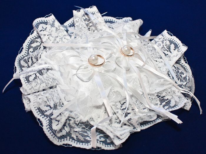 Подушечка под кольца, квадрат (18х23см) Белый, 1 шт.