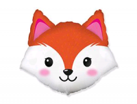 Безымянный Шар (25"/63 см) Фигура, Голова Лисы, 1 шт.