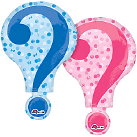 Шар (27''/68 см) Фигура, Вопрос Мальчик или Девочка?, 1 шт.