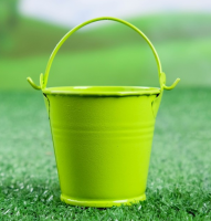 Кашпо (6*6*6см) Ведерко, зеленое, 1 шт.