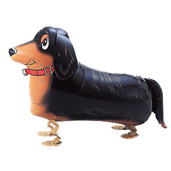 Шар (24"/61 см) Ходячая фигура, Такса, 1 шт. (уценка, смотреть описание)