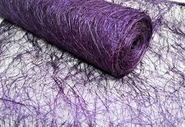 Сизалевое полотно, Абака, 48см*10ярд, фиолетовый, 1 шт.