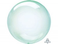 Шар (18"/45см) BUBBLE Б/РИС, Зеленый, кристалл, 1 шт. (под заказ, 10 дней)