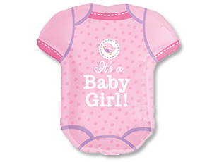 Шар (24"/60см) Фигура, Боди С Рождением Малышка, 1 шт. Шар (24"/60см) Фигура, Боди С Рождением Малышка, 1 шт.