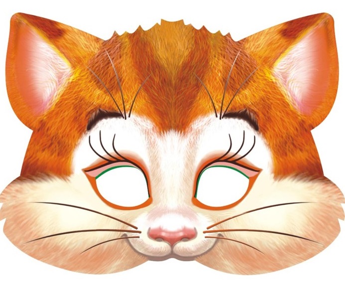 Маска Котик, 200х300 мм ,1шт.
