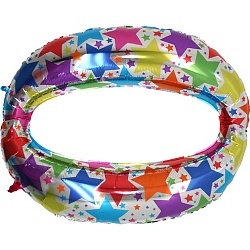 Шар (40''/102 см) Фигура, Бублик дизайнерский, Голография, 1 шт.