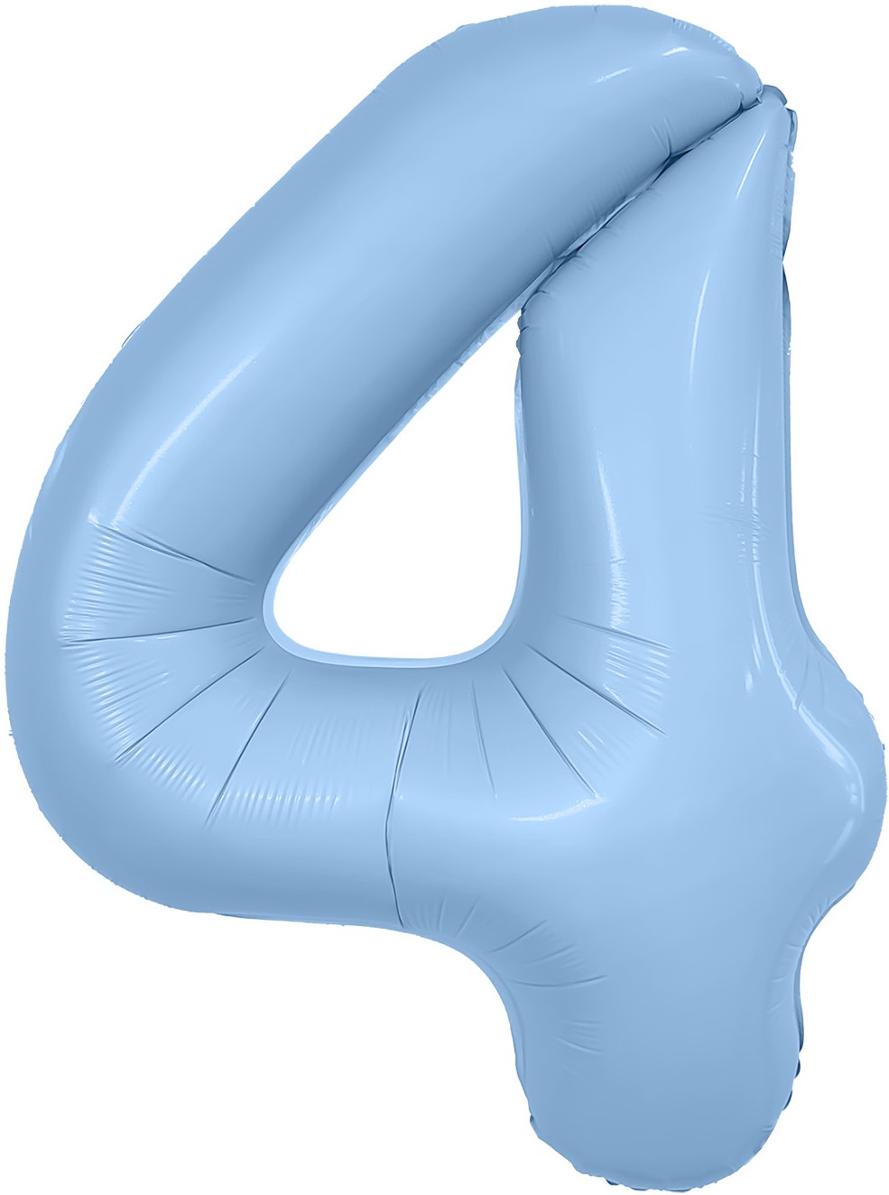 Шар (40''/102см) Цифра, 4 Slim, Небесный, 1 шт. в уп.