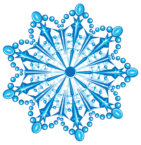 Наклейка "Снежинка", 10 шт.