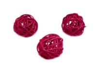 Шар из ротанга (4см), фуксия, 1 шт.