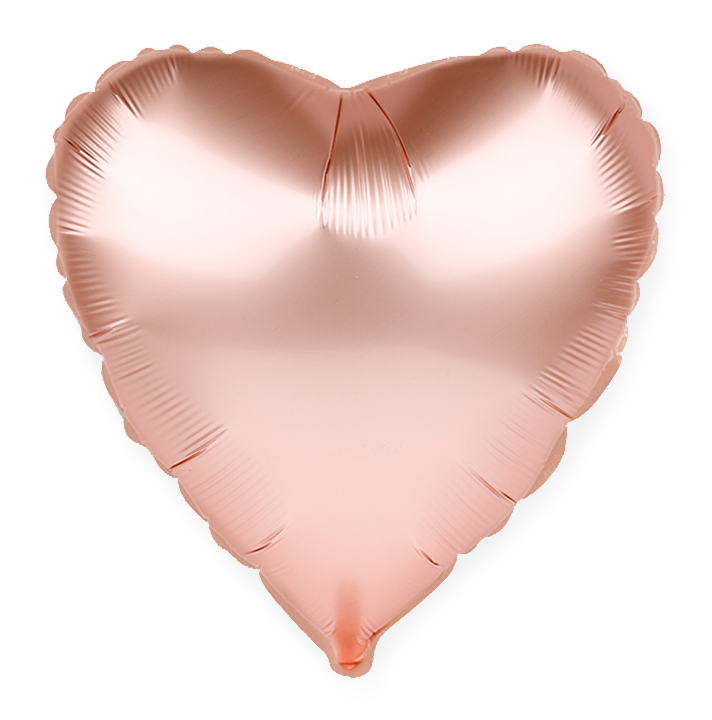 Шар (18''/46 см) Сердце, Розовое Золото, 1 шт.