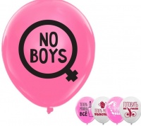 Шар (12"/30см) Прикол, для девушек, 1 ст. рис, Ассорти, 25 шт.