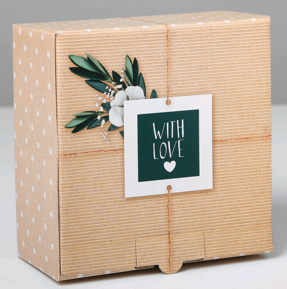 Коробка пенал (15×15×7см), Just for you, 1 шт.