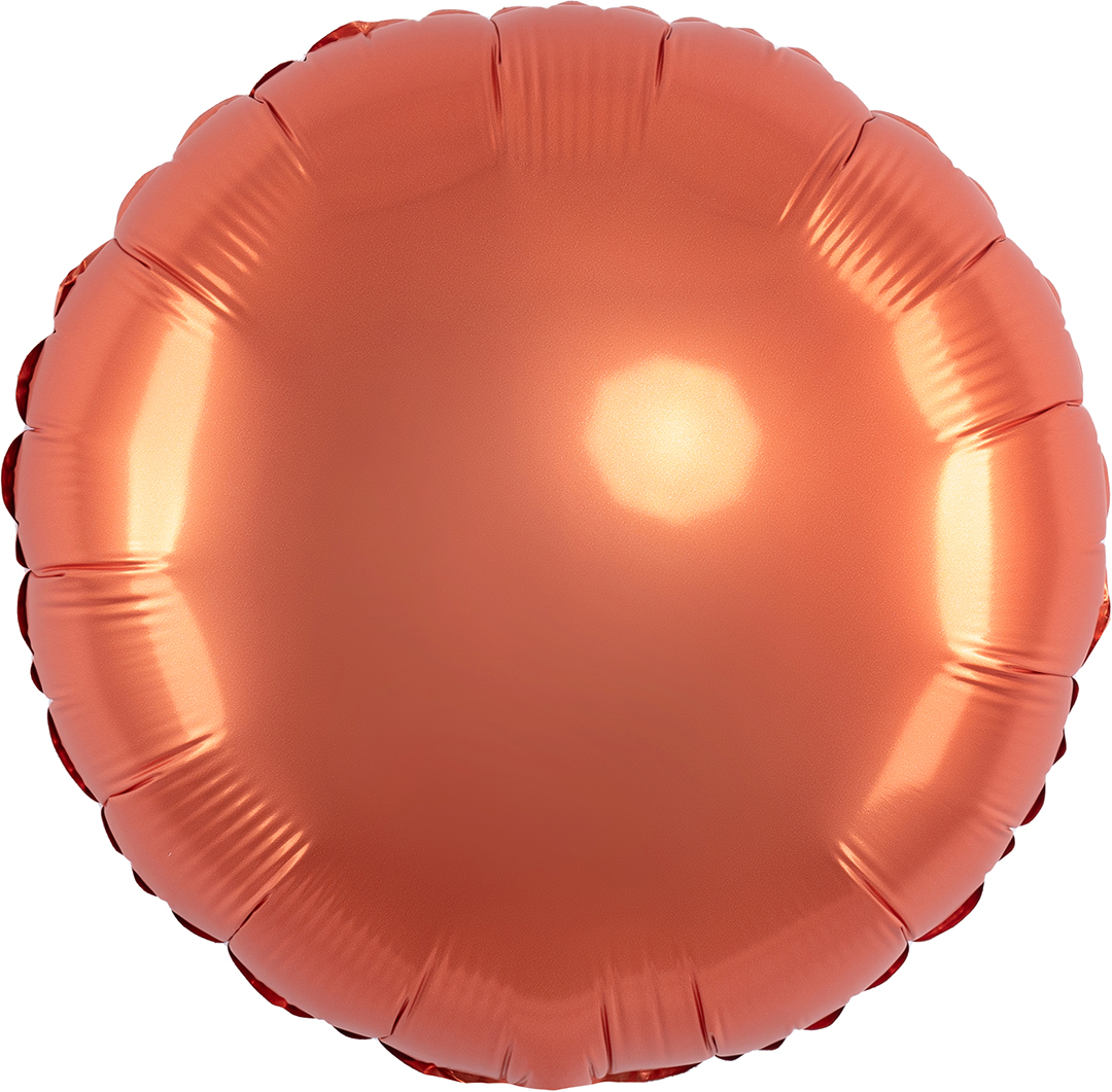 Шар (18''/46см) Круг, Оранжевый, Сатин, 1 шт.