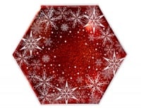 Тарелка фигурная, Снежные искры, 25 см, 6 шт.