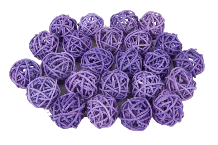 Шары из ротанга (3см), фиолетовые, 1 шт