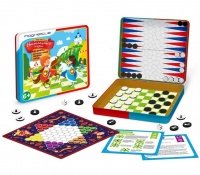 Магнитные настольные игры 4 в 1, (шахматы, шашки, китайские шашки, нарды), 1 шт.