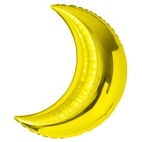 Шар (28''/71см) Фигура, Полумесяц, Золото, 1 шт.