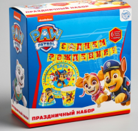 Набор бумажной посуды "С днем рождения!", Щенячий патруль, на 6 персон, 1 шт.