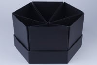 Коробка-тортик (29,5*15см), набор из 6 частей, Черная, 1 шт.