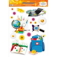 Набор наклеек ПВХ "Школьные", 474х330 мм, 1 шт.