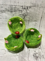 Пасхальный декор (7см) Гнездо, зеленый, 1 шт.