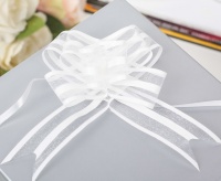 Бант-бабочка (2,5см), Белый, 5 шт.