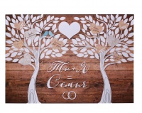 Дерево пожеланий с наклейками "Ты+Я=Семья", 33х47,6 см, 1 шт.