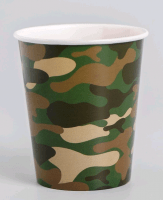 Стаканы бумажные (250мл), "Хаки", 10 шт.