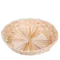 Плошка плетеная (26*4,5см) бамбук, натуральная, 1 шт.