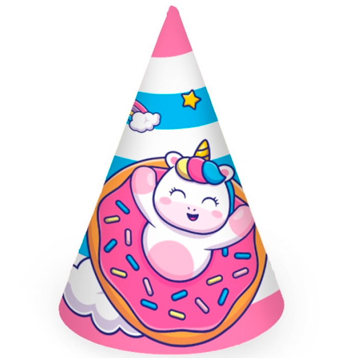 Колпачки бумажные, Единорог Пончики СДР, 6 шт.